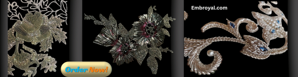 Custom hand embroidery by Embroyal — unique designs crafted with passion and precision by a skilled embroidery artist.