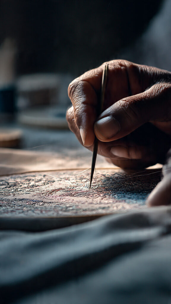 Custom hand embroidery by Embroyal — handcrafted and handmade pieces created with passion by a professional embroidery artist.