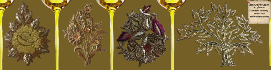 custom hand embroidery, bridal embroidery, lehenga work, and authentic artisan designs can connect directly with the real artist behind Embroyal.