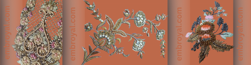 Handcrafted and handmade custom hand embroidery by Embroyal — unique designs created with passion and precision by a skilled embroidery artist.