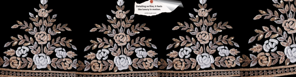 Custom hand embroidery by Embroyal — handcrafted and handmade pieces created with passion by a professional embroidery artist.