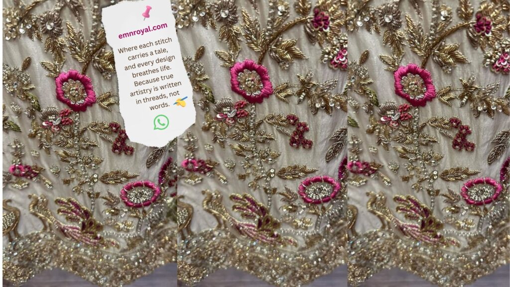 Custom hand embroidery by Embroyal — handcrafted and handmade pieces created with passion by a professional embroidery artist.