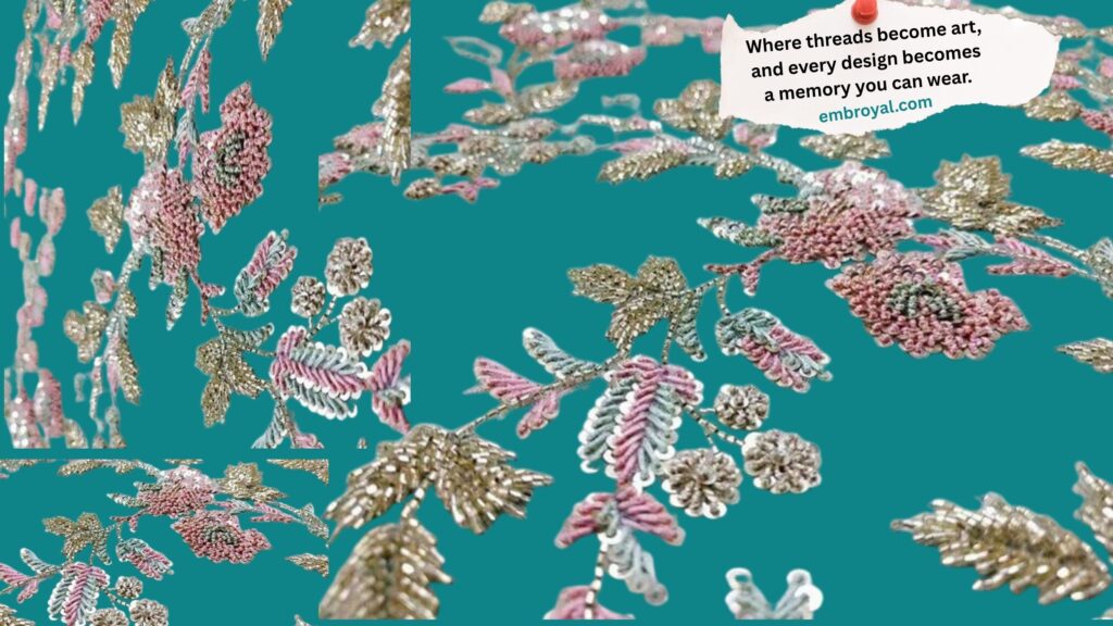 Custom hand embroidery by Embroyal — handcrafted and handmade pieces created with passion by a professional embroidery artist.